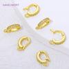 18K Gold Plated Brass Hinged Necklace Enhancer,Bail Pendant Holder For Jewelry,Bails For Pendants,DIY Necklace Making Findings