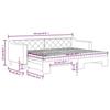 VidaXL Lit de jour avec gigogne et matelas gris foncé 80x200 cm tissu 3197440