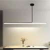 Modern minimalist restaurant pendant light Nordic luxury long tube light dining table creative counter long glossy attic light