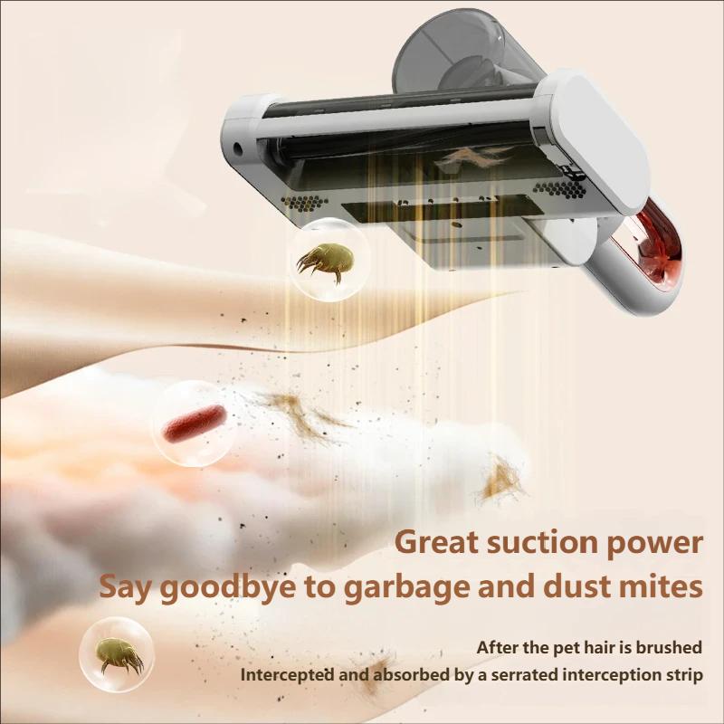 Wireless Handheld Vacuum Cleaner Portable Household HEPA Filter UV Powerful Mite Remover