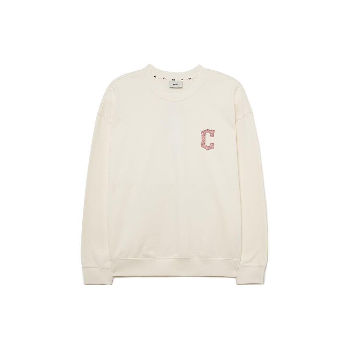 MLB Sweatshirts Unisex Cream Crew Neck Moderate Regular 3AMTB1034-45CRS XS