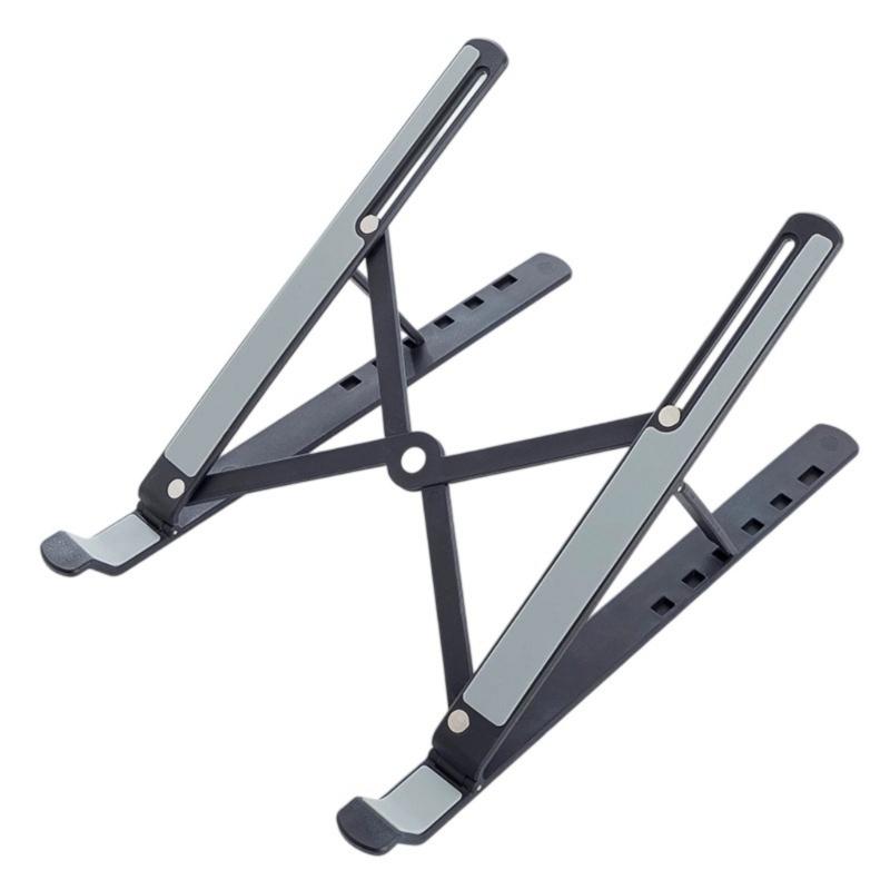 Ergonomischer faltbarer Laptop-Ständer Tragbarer Desktop-Ständer Verstellbar 6 Stufen Vertikal Platzsparendes Dock für Laptop Tablet