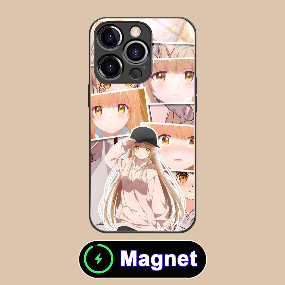 Angel Mahiru Shina Phone Case for iPhone 17 16 15 14 13 12 11 Air Pro Max Plus Mini Glass MagSafe Cover
