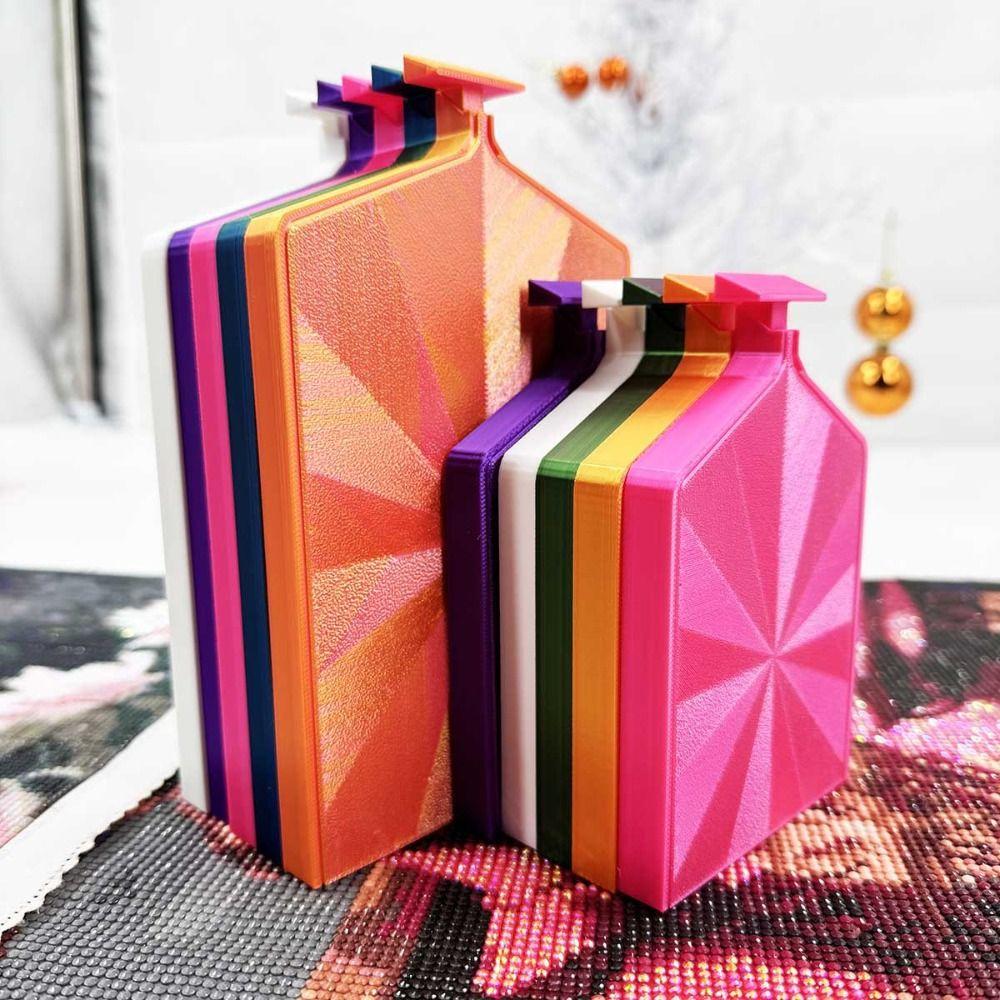 DIY Craft Diamond Painting Trays with Lids Embroidery Plastic Diamond Painting Accessories Multi-Color Beading Plates