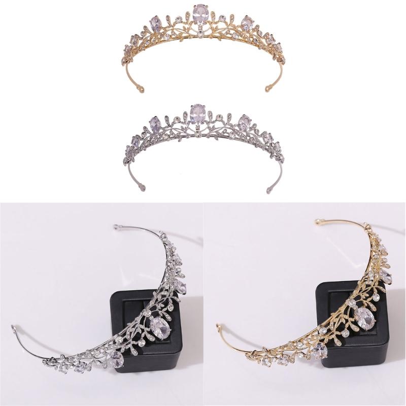 Crystal Wedding Tiaras for Women Queen Crowns Rhinestone Princess Tiaras Hair Accessories Quinceaneras Headpieces