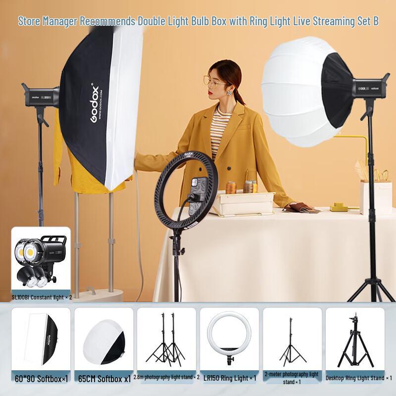 Godox SL100BI Bi-Color LED Studio Light Kit