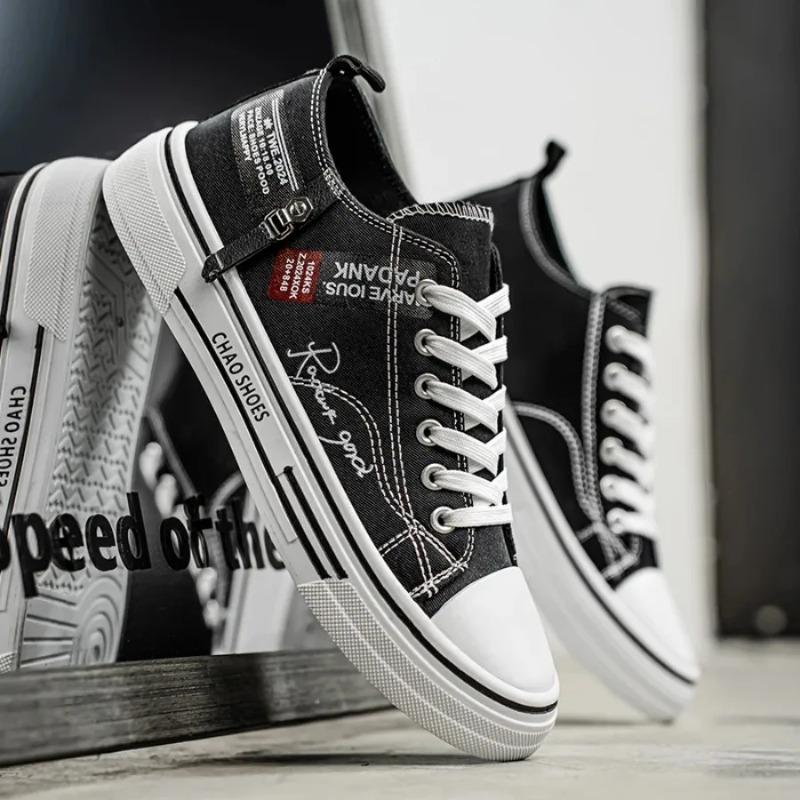 Chaussures pour hommes 2025, design fin et respirant pour le printemps, chaussures de skate à semelle plate pour étudiants, sport et loisirs