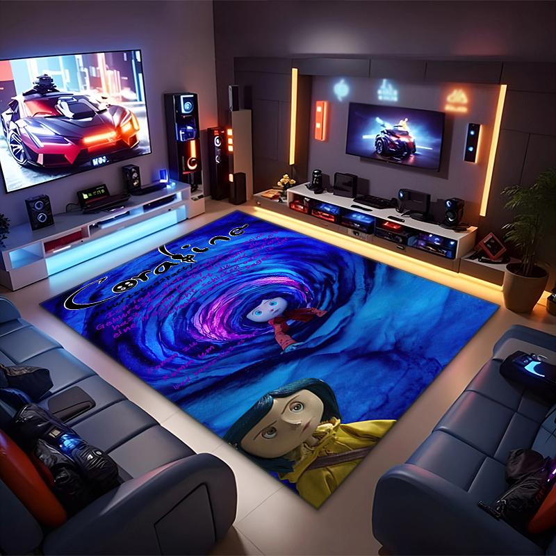 1PC Coraline Rug - home decoration Carpet For Living Room Bedroom Flooring Computer Chair Area Rug