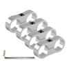4PCS Braided Hose Separator Clamp Adapter 4AN 6AN 8AN 10AN 12AN Fuel Line Fitting Bracket Aluminum AN4 AN6 AN8 AN10 AN12
