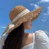 Straw Hat Lace Embellishment Bucket Hat Lace Hat Bucket Shape For Outdoor Activities Women's Accessory Sun