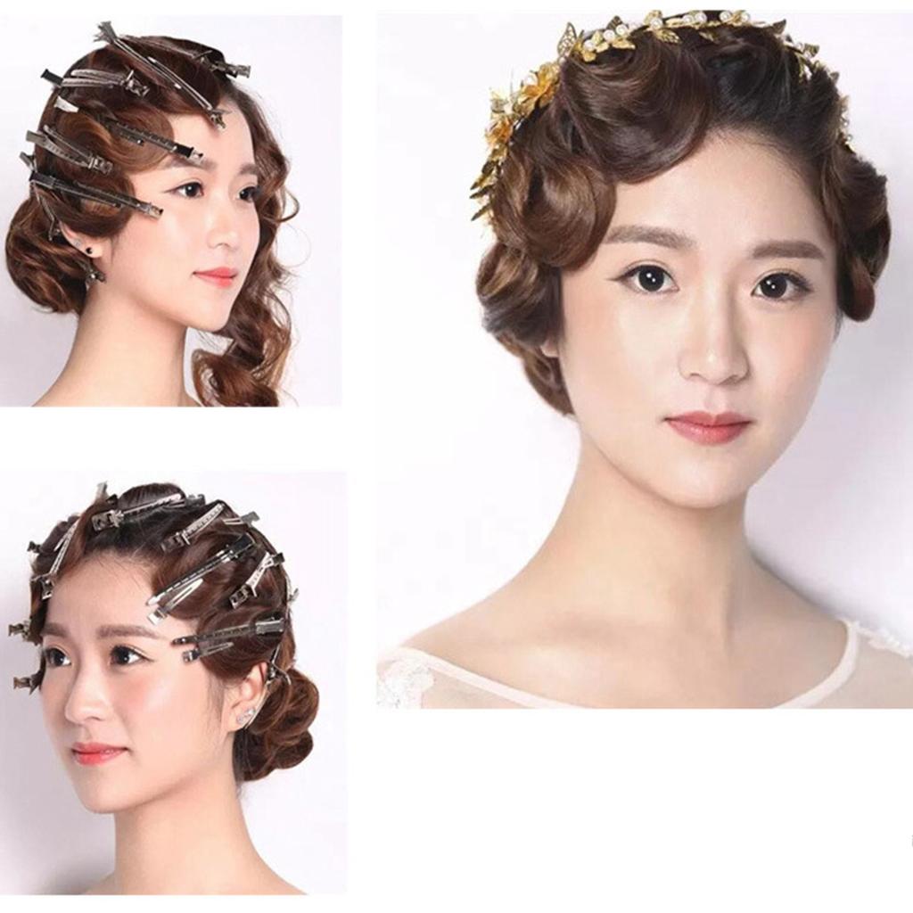 12 buc Clipuri Secționare Păr Oțel Inoxidabil Vârf Rotunjit Profesional Strâns Coafură Păr Pin Partajare