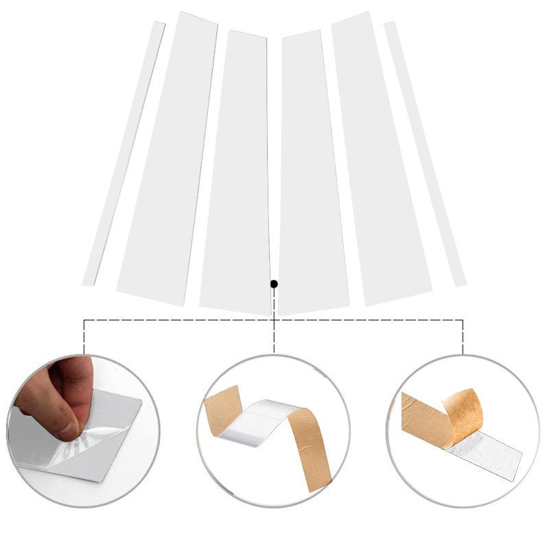 6pcs/set Car Window Door Column B C Pillar Post Cover Trim Replacement Parts For Honda Pilot/Ridgeline 2009-2015 Auto Parts