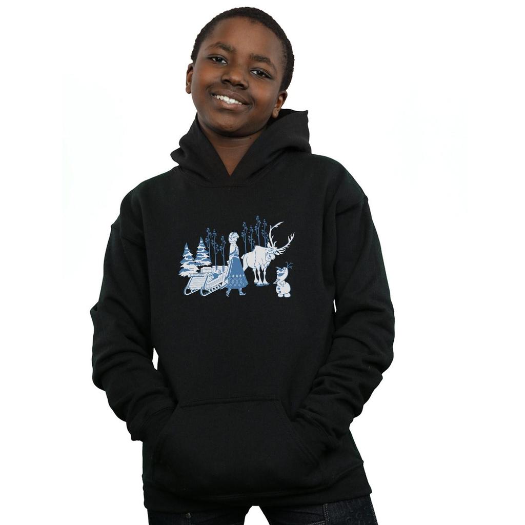 Disney Boys Frozen Anna Sven And Olaf Hoodie