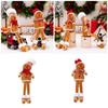 Gingerbreads Man Ornament with Dangling Legs Handmade Window Display Adorment Christmas Tree and Home Decoration