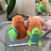 Cartoon Rotating Turtle Shell Toy Pulling Rope Doll Plush Animal Pendant Capybara Key Ring  Gift