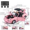New 1:24 Mazda Miata MX5 MX-5 Alloy Scale Car Model Diecast Metal Miniature Car Sound Light Collection Children Toy Vehicle Gift