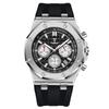 New TYBERLEY Luxury Men's Quartz Watch Sports Chronograph Luminous Waterproof Fashion Watch Men Silicone Grid Literal +BOX