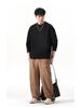 High-End American Men's Heavyweight Letter Print Hoodie - 2025 Autumn Trendy Spliced Loose Base Layer Shirt