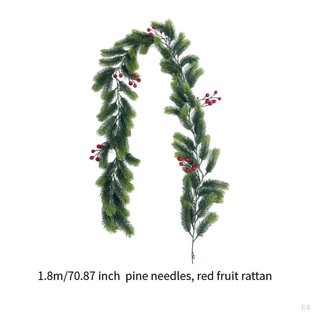 Artificial Norfolk Pine Garland Christmas Decor Vine Hanging Ornament Greenery