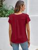 2025 Women's Spring/Summer Casual Pleated Short-Sleeve Pullover T-Shirt.