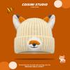 Fashionable Knitted Cap Adorable Fox Nick Anime Cartoon designed for Children Warm plus Versatile in Fall plus Cold Season Show Off Facial Tiny