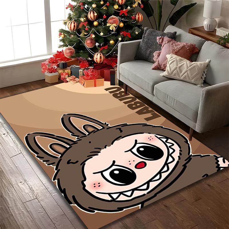 [1pc LABUBU Office Chair Carpet] Digital Printed Area Rug for Home & Game Room Use, Soft Indoor Sofa Chair Mat