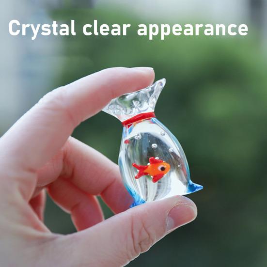 Yousheng Desktop Ornament Ocean Themed Whale Shape High Borosilicate Glass Decorative Figurine Home Office Decoration