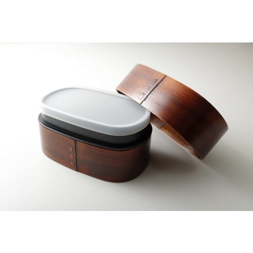 Osaka Choseido Magewappa Bento Box, 2 Tiers, 540cc, with Lid, Lunch Band, and Bonus Brown Band