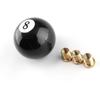 Top10 Racing 8 Ball Billiard Black Round Shift Knob Acrylic Gear Shift Knob with 3 Adapters Universal Fit for Manual Car M 8 * 1.25, M 10 * 1.25, M