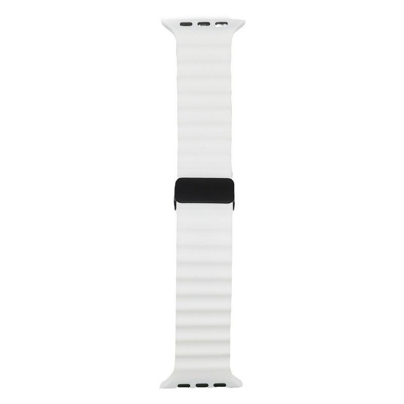 Ocean Strap for Apple Watch S10- Silicone Sport Magnetic Buckle Watch Band for iWatch 10/9/8/7/6/5/4/3/2/1/se/Ultra/Ultra2 49mm 46mm 45mm 41mm 40mm