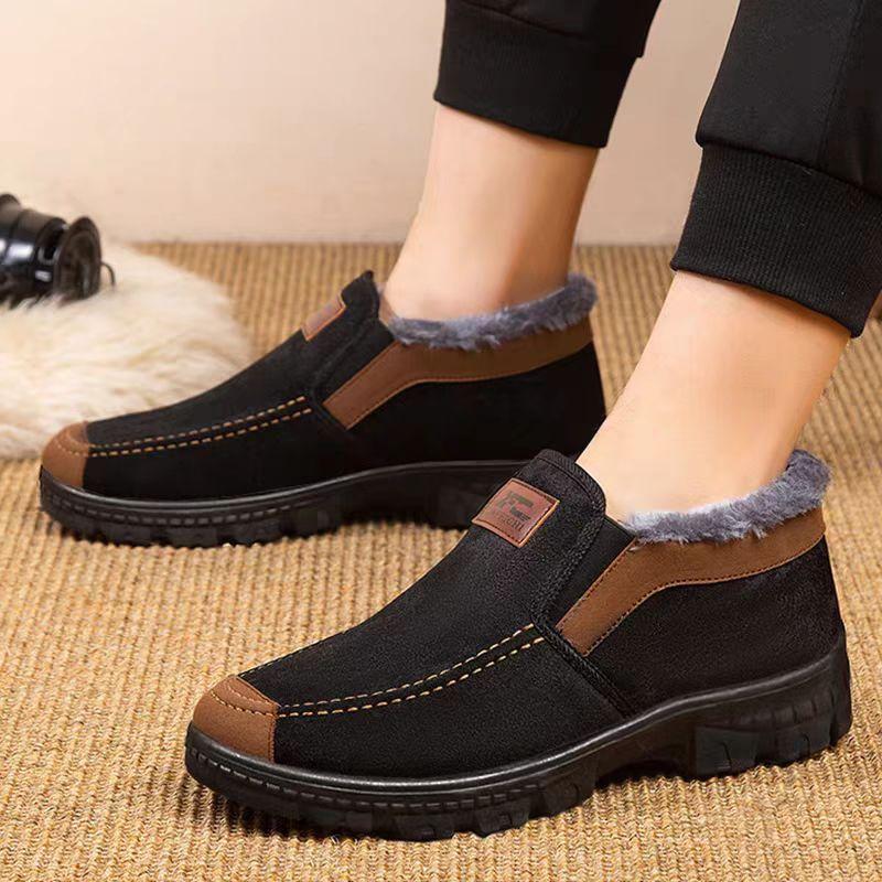 Zimní bezpečnostní obuv Teplé zimní boty Pánská móda Pánské boty Pánská pracovní obuv Pánské zimní tenisky Plyšová chlupatá obuv