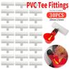 30 Piezas 3 Vías Conector en T Deslizante para Bebederos y Comederos de Pollo 20/25 mm Conector en T para Bebedero Automático de Pollo