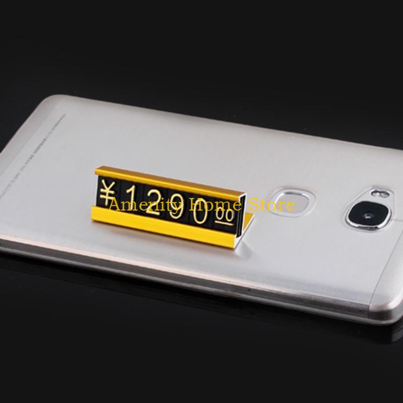 F26C Metal Number Price Tag Signs 1Box Multipurpose Display Label Supplies for Phone Jewelry Necklace Showing