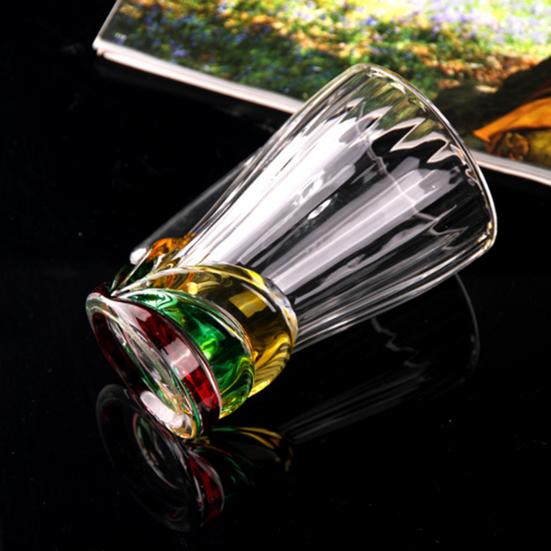 Painted Glass Coffee Cup 250ml Art Latte Mug 3D Stained Glass Tea Cup Heat-Resistant Glass Mug Gift for Coffee Lovers