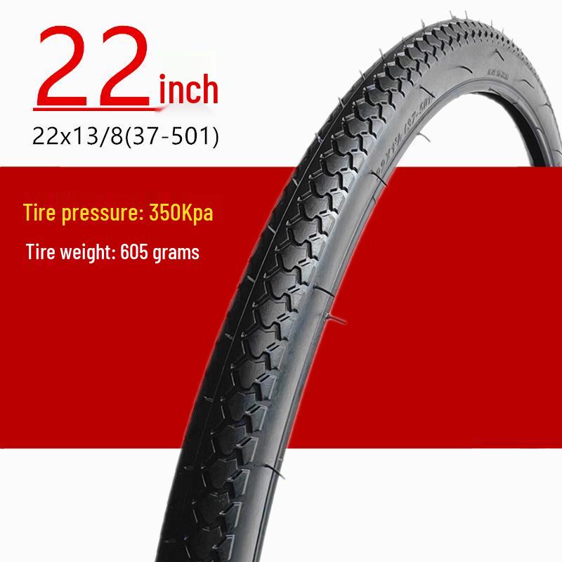 20/22/24/26*1 3/8 Bicycle Wheelchair Inflatable Tire & Tube Set