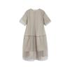JNBY 2025 Autumn Round Neck A-line Short Sleeve Dress