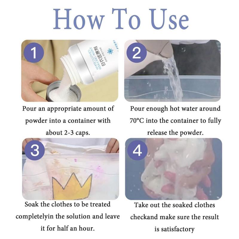 Household White Clothing Reducing Agent Natural Laundry Whitener Quick Clothes Stain Whitener and Bleach Removal Enzyme Boosters