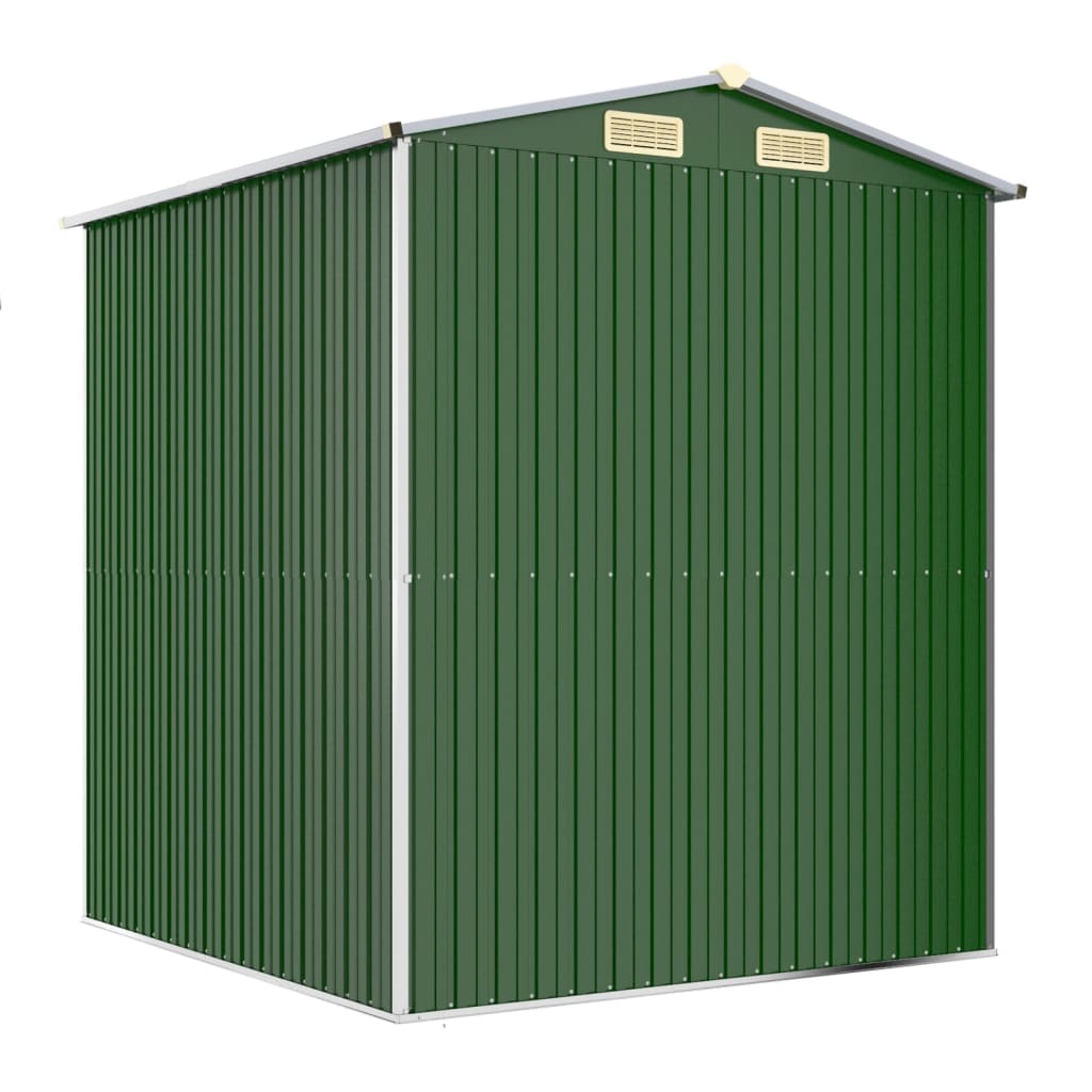 Vidaxl Garden Shed, Green, 192X191X223 Cm, Galvanized Steel