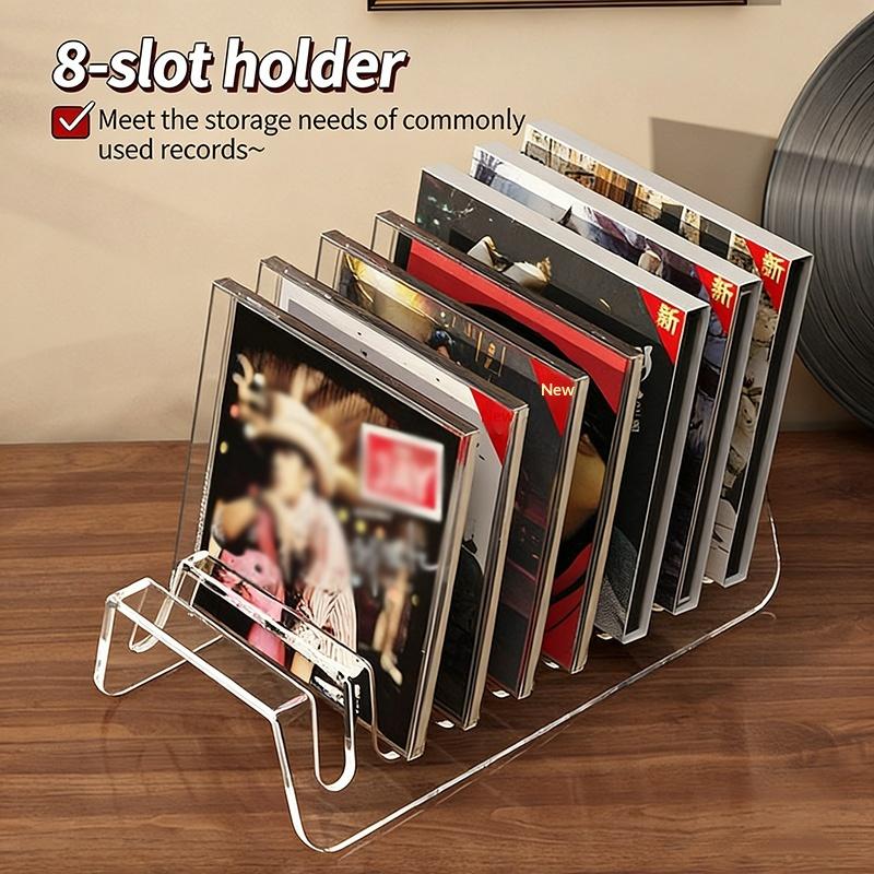2PCS 6 8 Grid Acrylic CD Display Organizer Shelf for Music Album Storage Bedroom Office