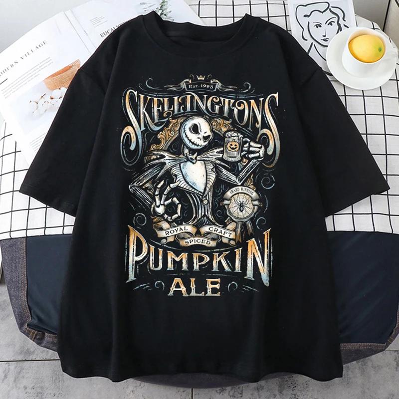 Vintage TShirts Nightmare Before Christmas Print Shortsleeve Gothic Women Unisex Tshirt Top Y2K Shirt Streetwear Harajuku