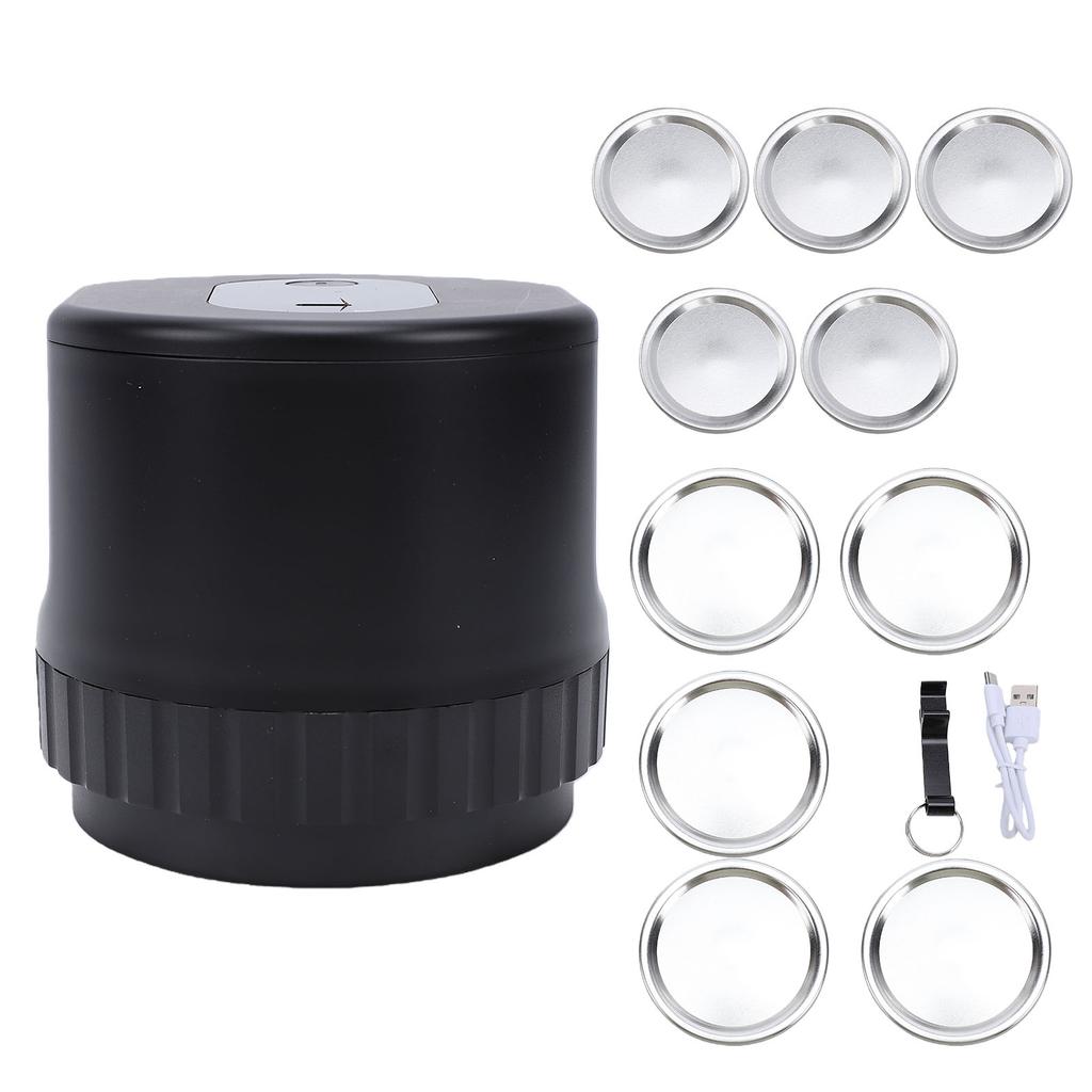 Electric Jar Vacuum Sealer Cordless Handheld Jar Vacuum Sealing Machine with Wide Regular Mouth Lids for Food Storage