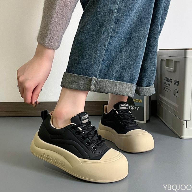 Fashion Women's Thick Soled Shoes New Spring Autumn Simple Comfortable Versatile Sports Shoes Daily Commuting Casual Women's Shoes