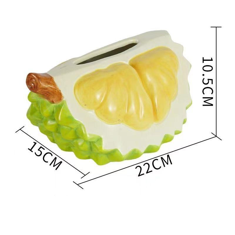 2025  Durian Shaped Paper Towel Holder Creative Large Capacity Tissue Storage Box Smooth Paper Container Tissue Box