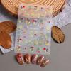3D Cute Cartoon Cat & Dog Nail Stickers with Hearts & Childlike Patterns