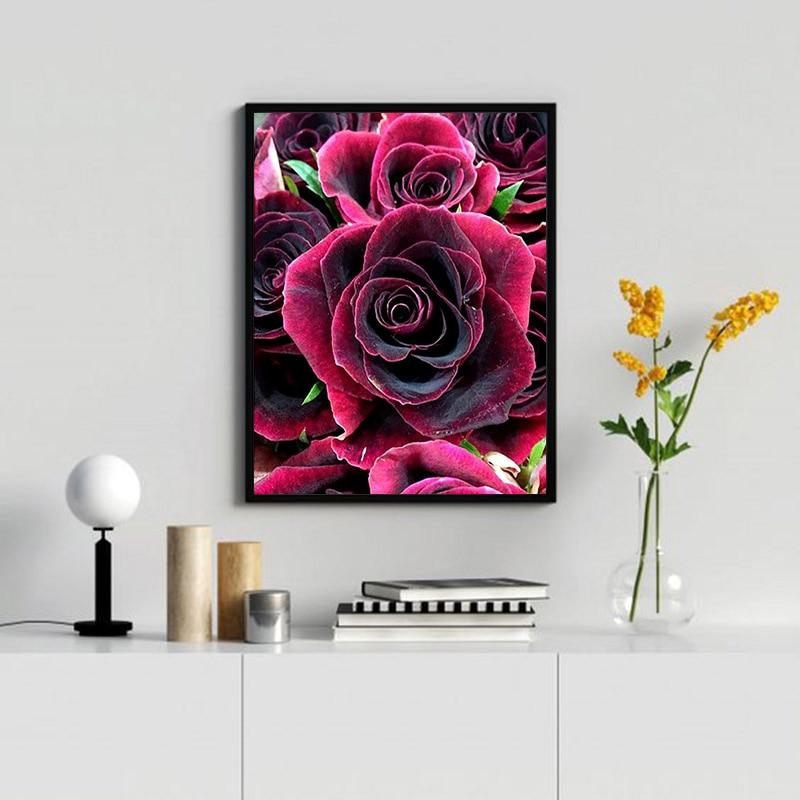 5D Diamond Painting Flowers Full Round Drill New Arrival Mosaic Diamond Embroidery Vase Painting Rhinestone Home Decor