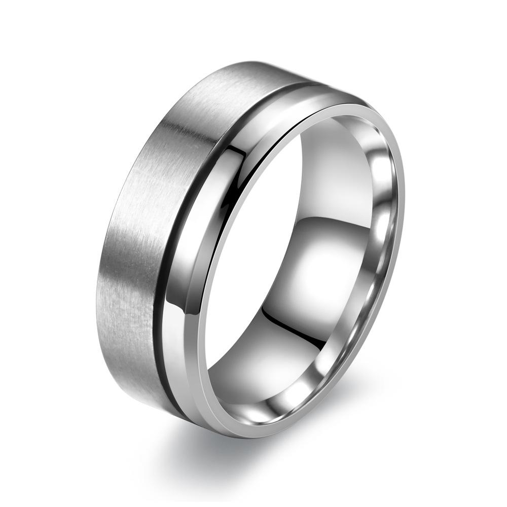 Men's Rotating Cross Titanium Steel Ring - European & American Style Stainless Steel Jewelry