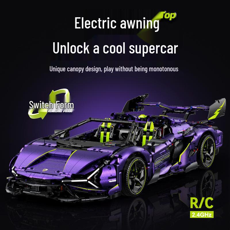 

Guli 10635 Серия Суперкаров 1:8 Модель из строительных блоков Ламбо Молния с дистанционным управлением