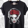 Bride Of Frankenstein Unisex Black Graphic Tee Vintage Classic Horror Movie Scream Queen