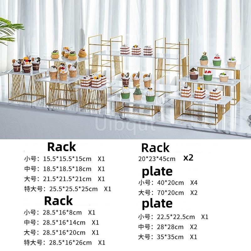 show exhibition Gold Shiny Cake rack sushi Snack Stand ceramic Plate Buffet Banquet Decor Wedding dessert table display holder