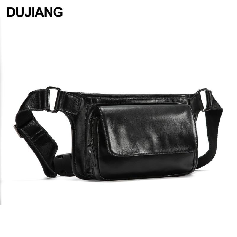 

Мужская винтажная кожаная сумка-кроссбоди на грудь - Повседневная дорожная поясная сумка